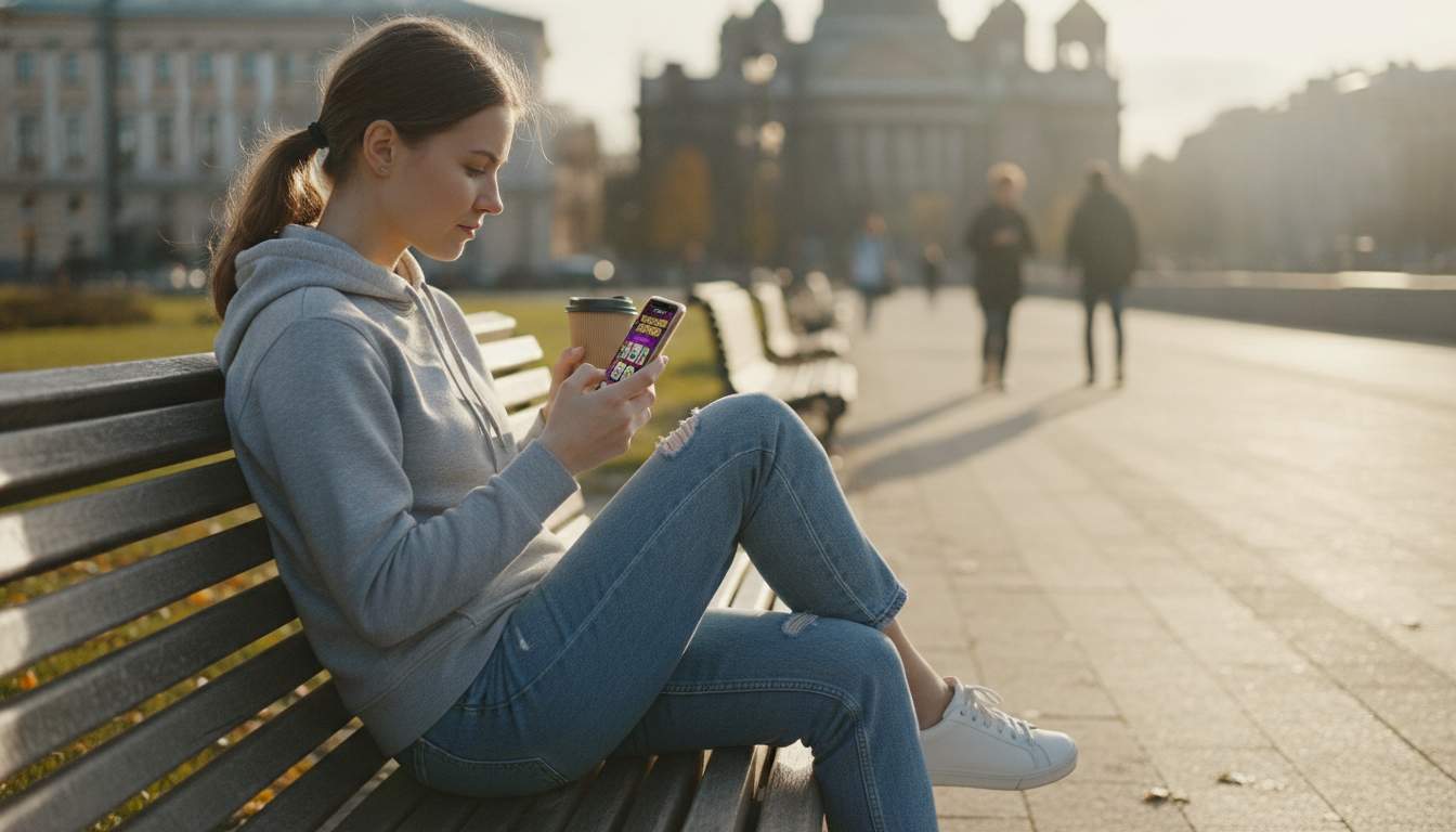 Игры в IrisCasinologin Женщина, играющая в мобильные игры казино